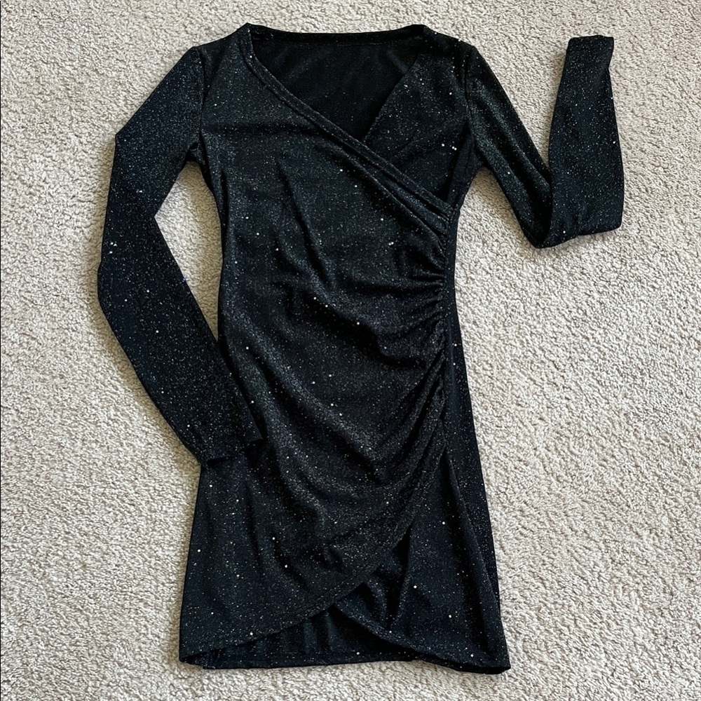 Elegant Black Glitter Dress